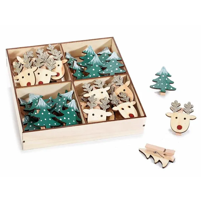 Wasknijpertjes kerst 10 stuks