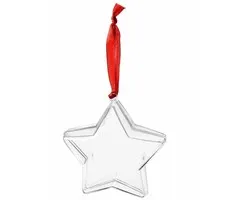 Transparante hanger doosje ster 3 stuks