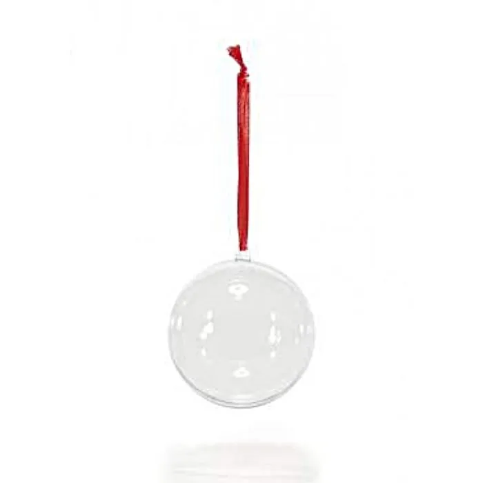 Transparante hanger doosje kerstbal 3 stuks