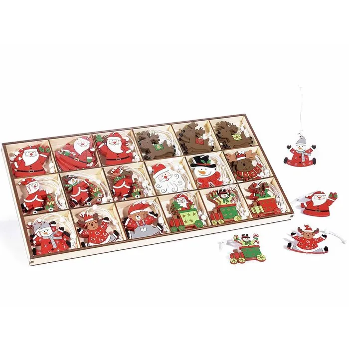 Kersthangers hout 18 stuks