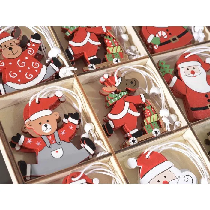 Kersthangers hout 18 stuks