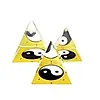 Kristallen piramide yin yang geel