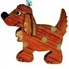Sleutelhanger hond hout