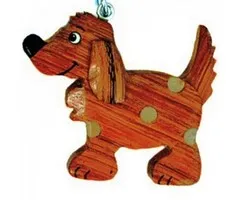Sleutelhanger hond hout