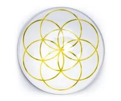 Magneet decoratie Seed of Life goudkleur