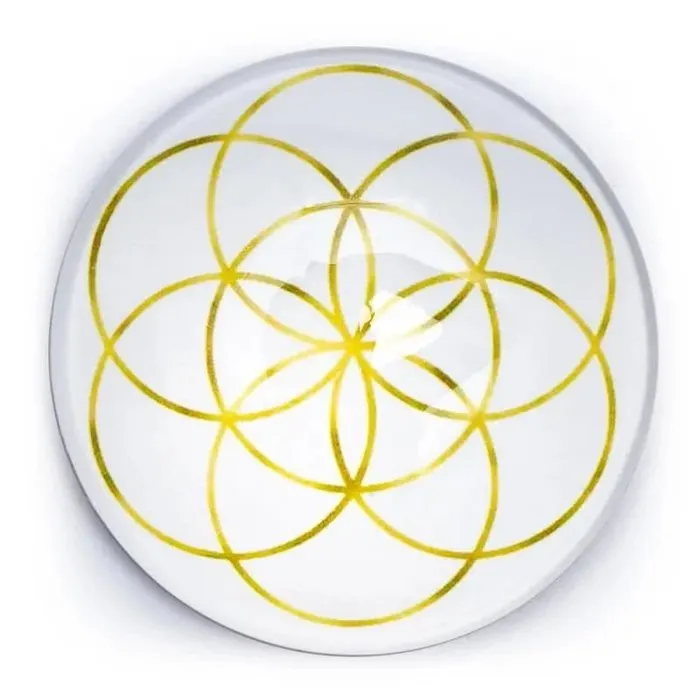 Magneet decoratie Seed of Life goudkleur