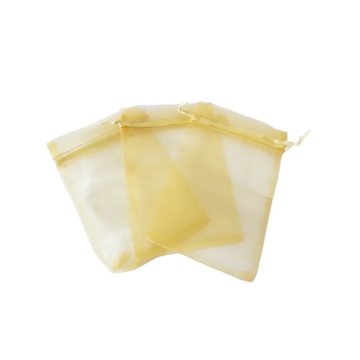 Organza zakjes goudkleurig 13 x 20 cm