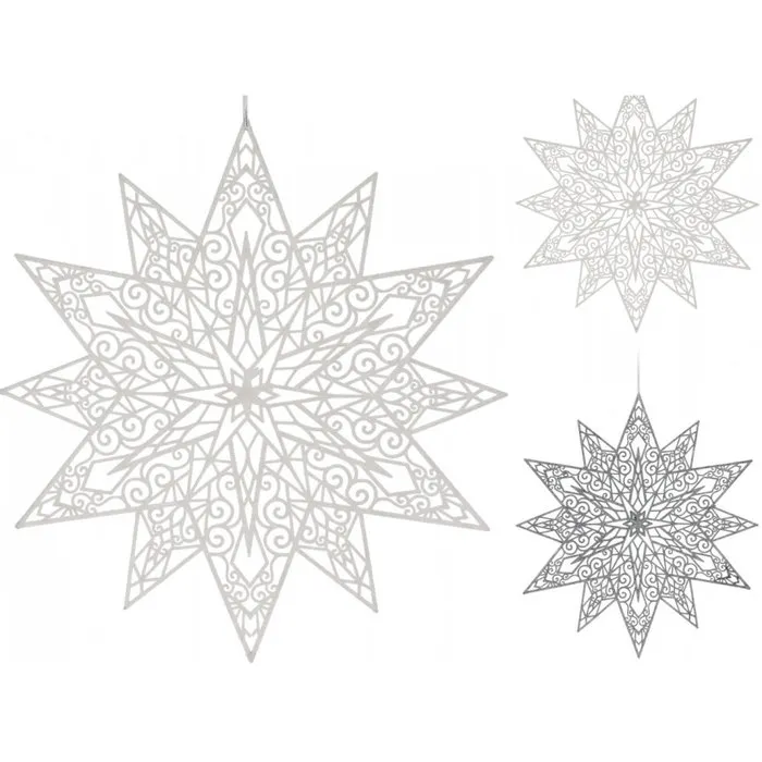 Raamdecoratie sneeuwvlok ijskristal 2 stuks