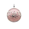 Edelsteen hanger lotus rozenkwarts