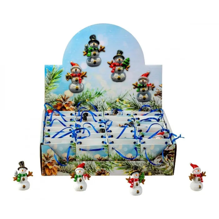 Sneeuwpop in tasje met kaartje