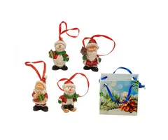 Kerstfiguren in zakje met kaartje