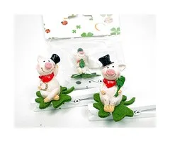 Geluksvarken op grote wasknijper