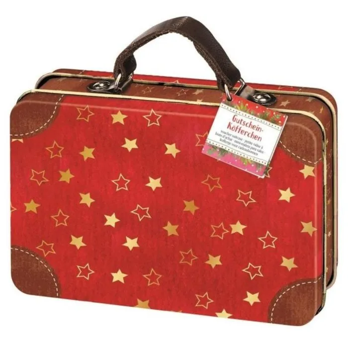 Kerst mini koffer sterren