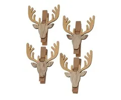 Wasknijper rendier 4 stuks