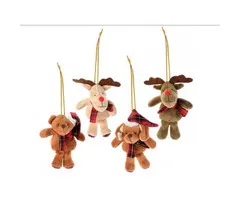 Pluche kerstfiguren