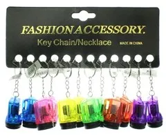 Sleutelhanger led zaklampjes 12 stuks