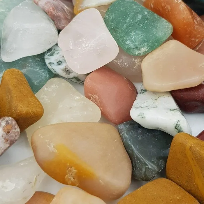 Edelstenen getrommeld ruw 100 gram