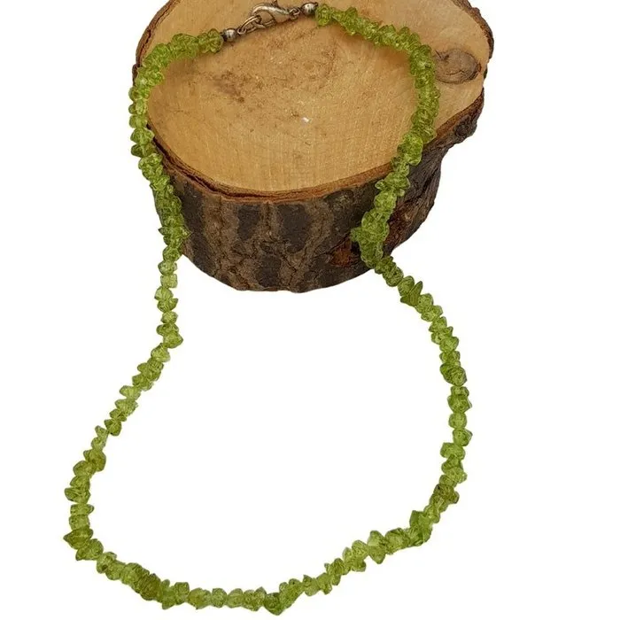 Peridoot splitketting 45 cm