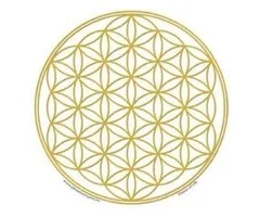 Raamsticker Bloem des Levens goudkleur