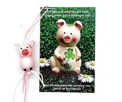 Geluksvarkentje op kaartje