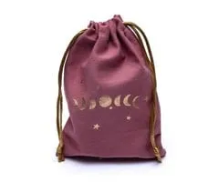 Katoenen tasje maanfasen rose