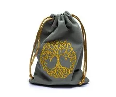 Katoenen tasje levensboom groen