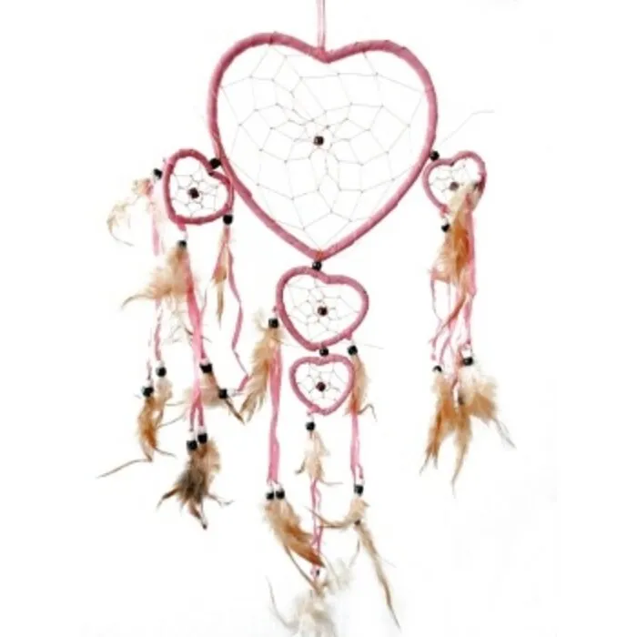 Dromenvanger hart 17 cm kleur zwart