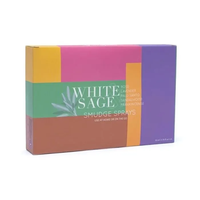 Witte salie smudge spray set van 6