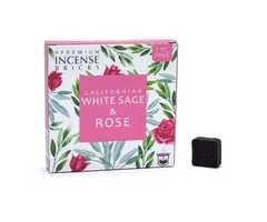 Aromafume wierookblokjes witte salie & roos