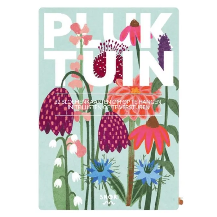 Pluktuin met 32 bloemenkaarten