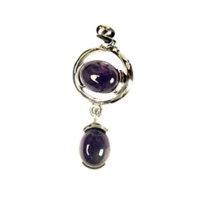 Amethyst hangertje zilver