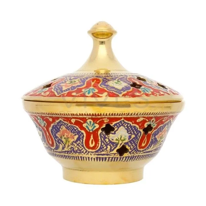 Bronzen wierookhouder gekleurd