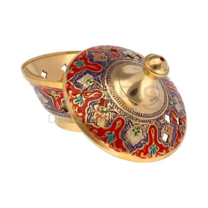 Bronzen wierookhouder gekleurd