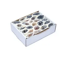 Agaat geode doos van 20 a 30 stuks