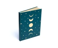 Notitieboek maanfasen & sterren blauw