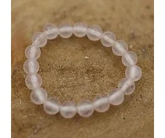 Edelsteen ring elastisch Rozenkwarts