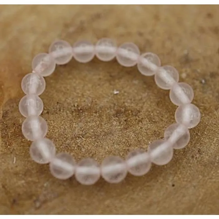 Edelsteen ring elastisch Rozenkwarts