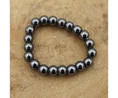 Edelsteen ring elastisch Hematiet