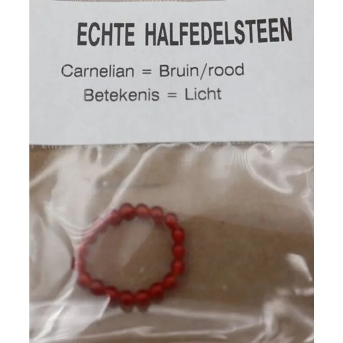 Edelsteen ring elastisch Carneool