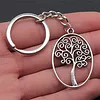 Sleutelhanger tree of life ovaal met kaartje