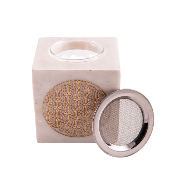 Flower of Life aromalamp voor wierook en etherische olie