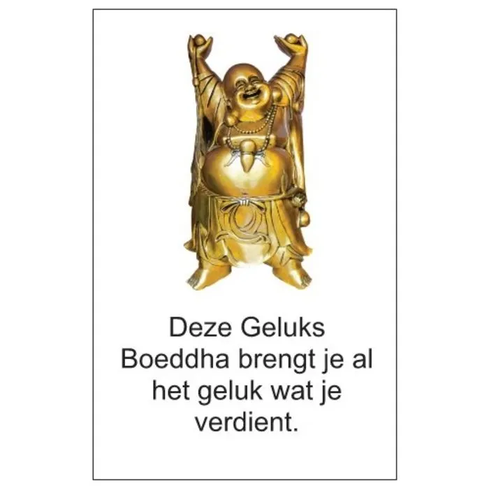 Boeddha geluksarmband met kaartje