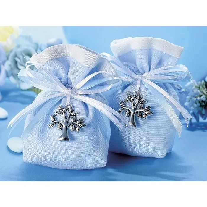 Organzazakje blauw met levensboom