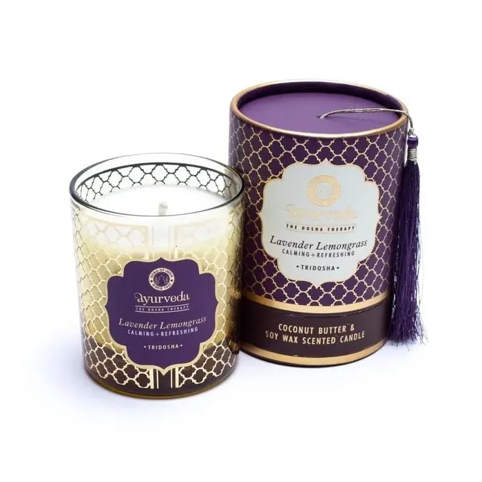Tridosha lavendel citroengras Ayurveda geurkaars