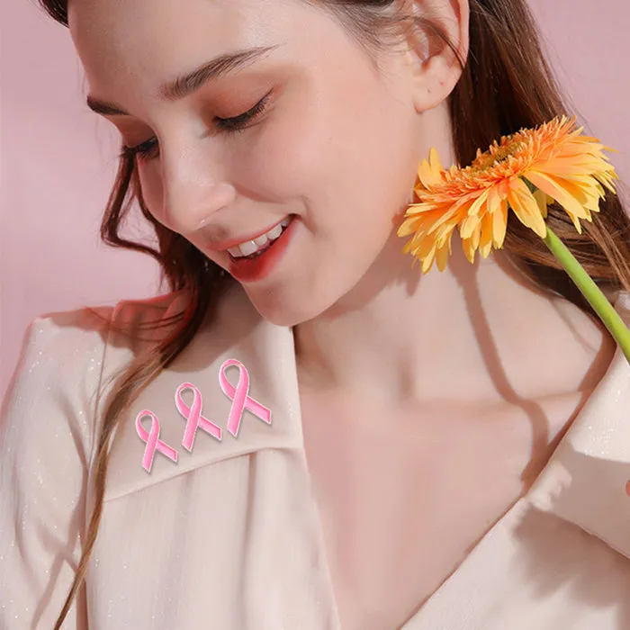 Pink Ribbon pin middel 4 x 2,5 cm