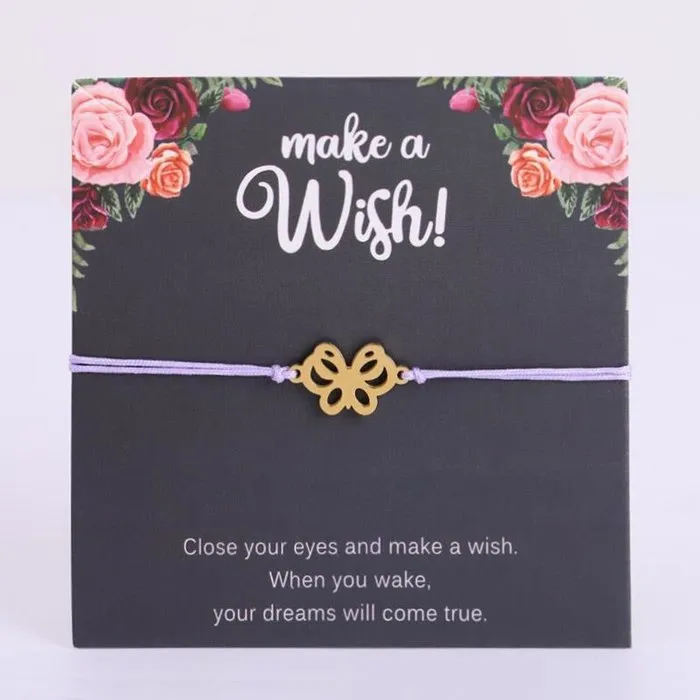 Armband Make a wish - met vlinder