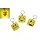 Sleutelhanger smiley met ledlicht 12 stuks