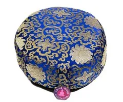 Meditatiekussen blauw lotus patroon