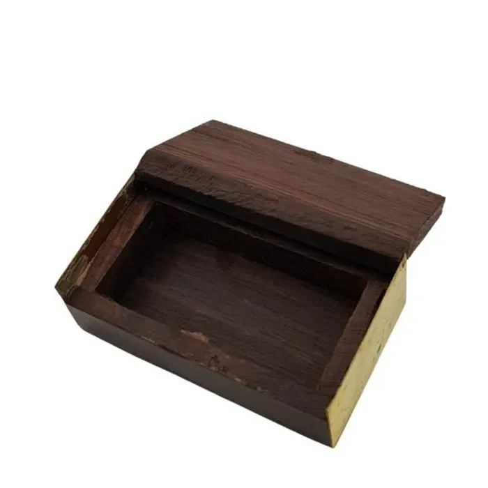 Houten mini doosje boeddha