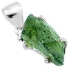 Zilveren hanger Moldaviet groen